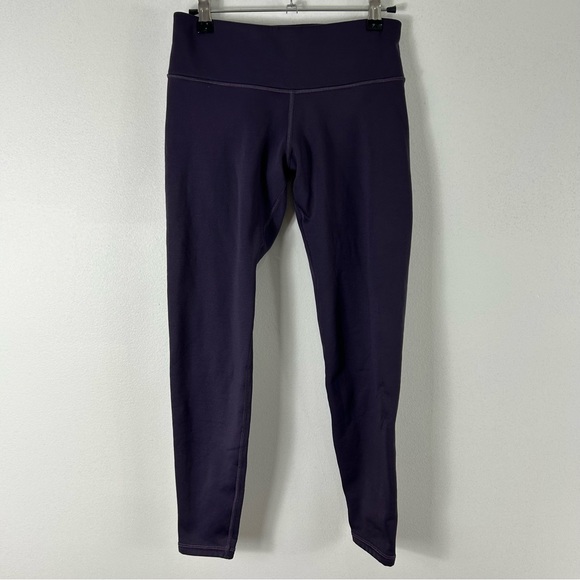 Athleta Womens Plum Purple Primaloft Alpine Valley Leggings size XS Fleece Lined - Picture 3 of 15